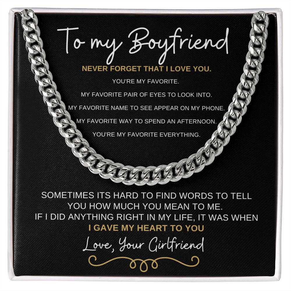 Boyfriend Cuban Necklace