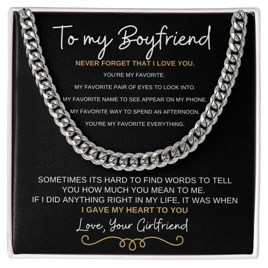 Boyfriend Cuban Necklace