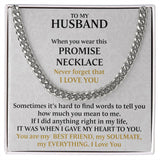 Promise Necklace Adjustable Cuban Chain My Everything For Husband - Necklace for Husband, Gift for Valentine's Day