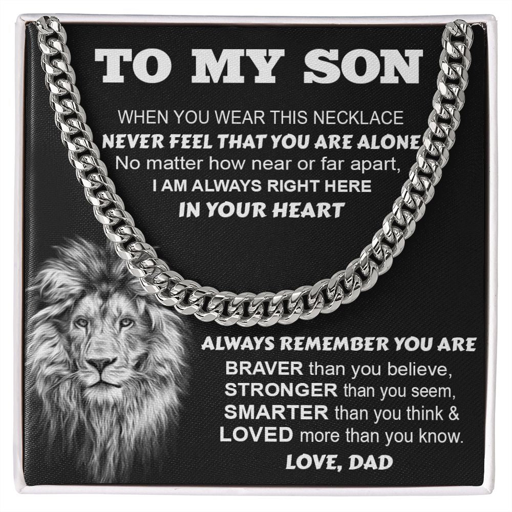 To My Son | Always In Your Heart | Cuban Link Chain For Son