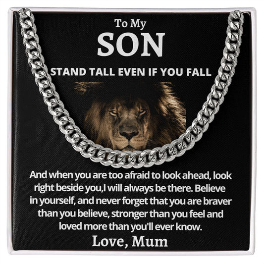 Cuban Link Chain (Stainless Steel) Gift For Son Gift For Mom, necklace For Wife, Gift For Mother's Day