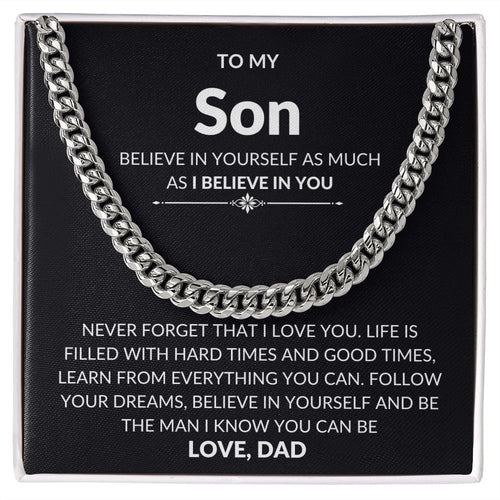 Believe in Yourself- Son Cuban link necklace