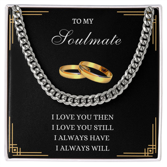 Soulmate Gold Ring Cuban Link Necklace
