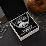 My Son | Never Forget - Cuban Link Chain Gift For Mom, necklace For Wife, Gift For Mother's Day