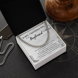 Happy Valentine's Day To My Boyfriend Cuban Link Chain Necklace Gift For Mom, necklace For Wife, Gift For Mother's Day