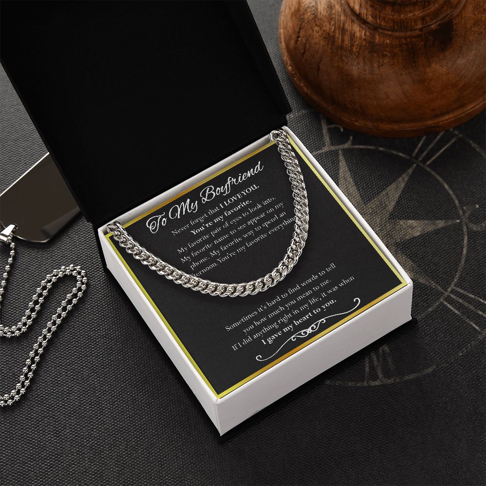Cuban Link Chain Gift For Boyfriend. Gift For Mom, necklace For Wife, Gift For Mother's Day