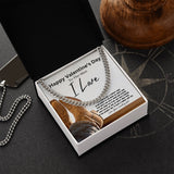 Happy Valentine's Day To The Man I Love Cuban Link Chain Necklace Gift For Mom, necklace For Wife, Gift For Mother's Day