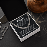 To my Man - I love you more - Cuban Link Chain Gift For Man Husband Gift For Birthday