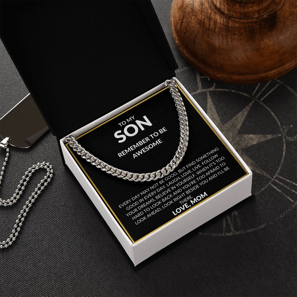 Son Cuban Necklace- Remember to be awesome
