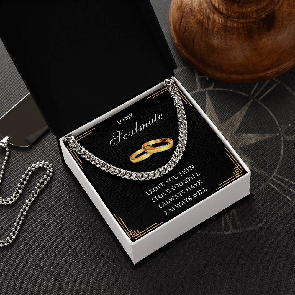 Soulmate Gold Ring Cuban Link Necklace