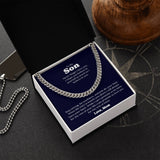 To My Son Gift From Mom I Never Forget I Love You I Cuban Link Chain Necklace