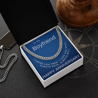 Boyfriend Anniversary Gift - Cuban Link Chain Men's Necklace