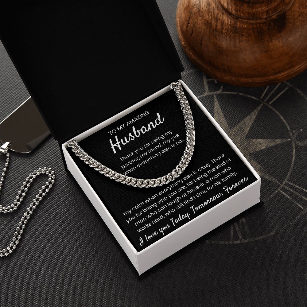 Today, Tomorrow, Forever - Length Adjustable Cuban Link Chain For Husband