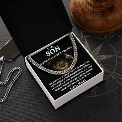 Cuban Link Chain (Stainless Steel) Gift For Son Gift For Mom, necklace For Wife, Gift For Mother's Day