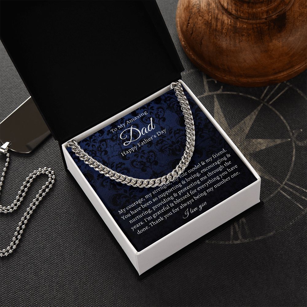 To My Dad | My Strength, My Role Model & My Friend | Cuban Link Chain | Unique Gift For Dad