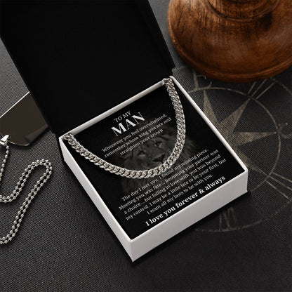 Straighten Your Crown - Length Adjustable Cuban Link Chain For Husband/Soulmate/Boyfriend