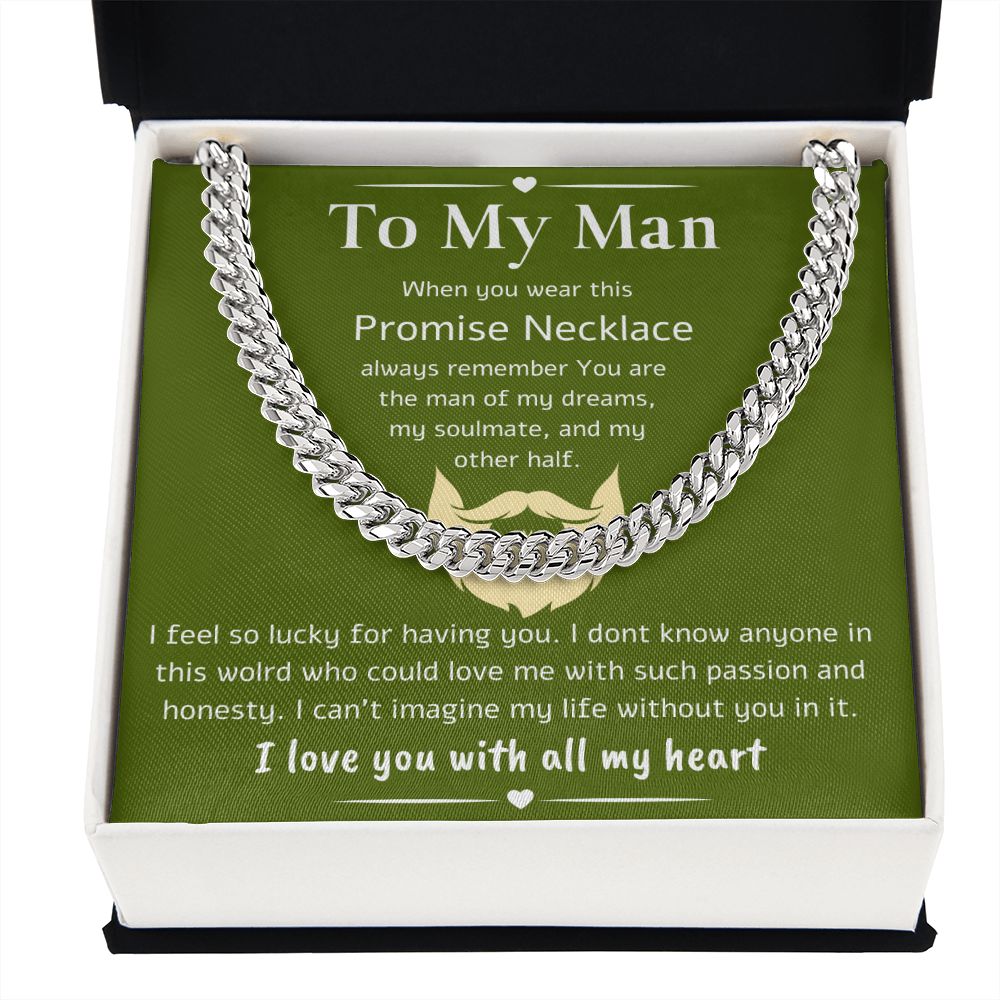 A Cuban Link Chain Necklace Gift For Your Man