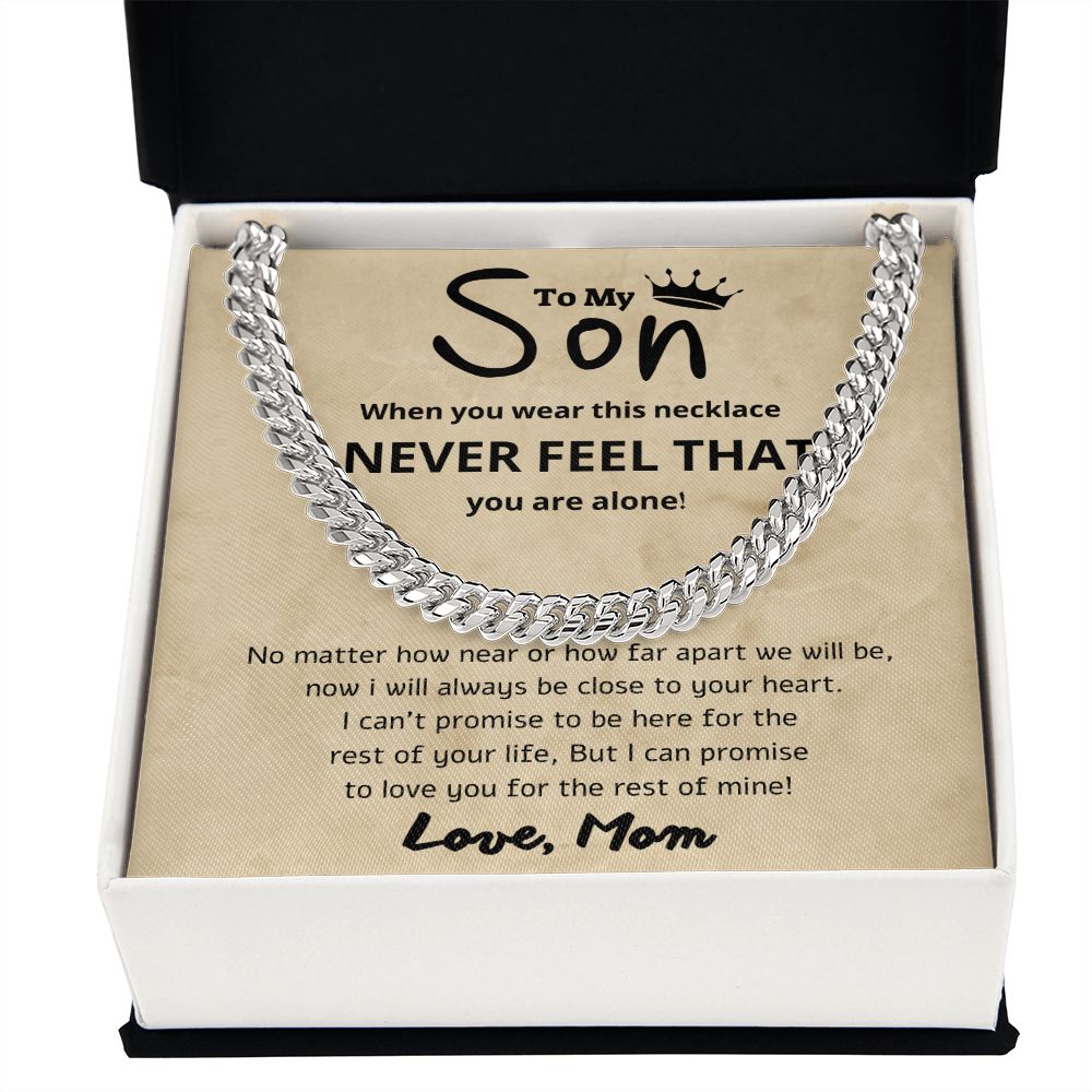 A Beautiful Cuban Link Chain Necklace Gift From Mon For Son