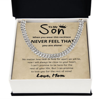 A Beautiful Cuban Link Chain Necklace Gift From Mon For Son