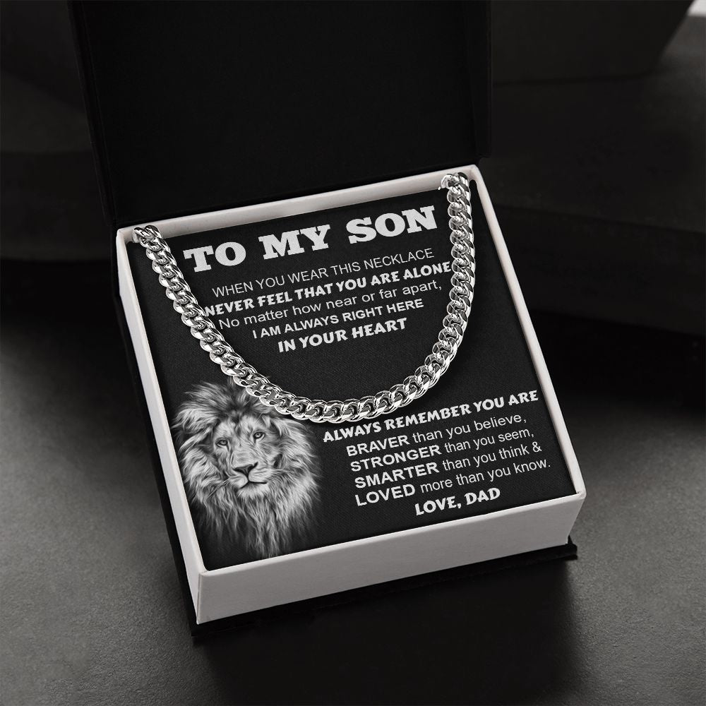 To My Son | Always In Your Heart | Cuban Link Chain For Son