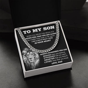 To My Son | Always In Your Heart | Cuban Link Chain For Son