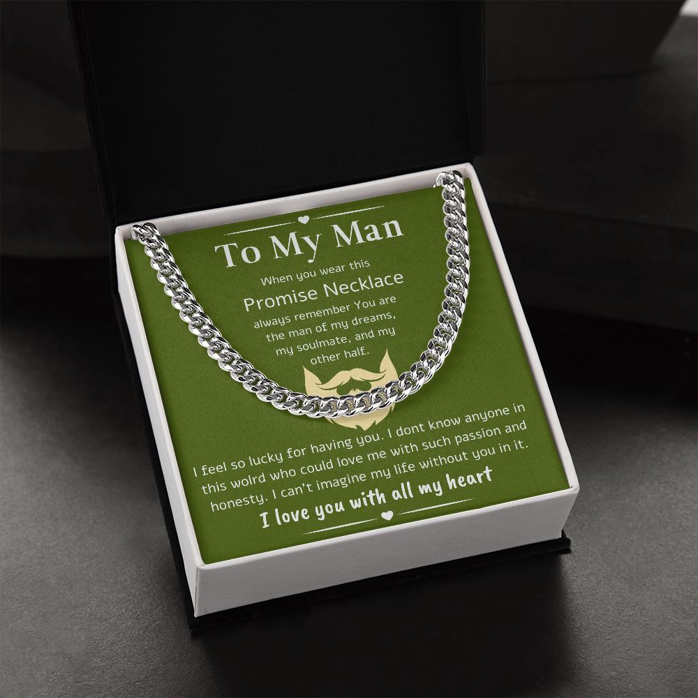 A Cuban Link Chain Necklace Gift For Your Man