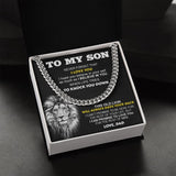 To My Son From Dad | When Life Tries To Knock You Down | Cuban Link Chain Necklace