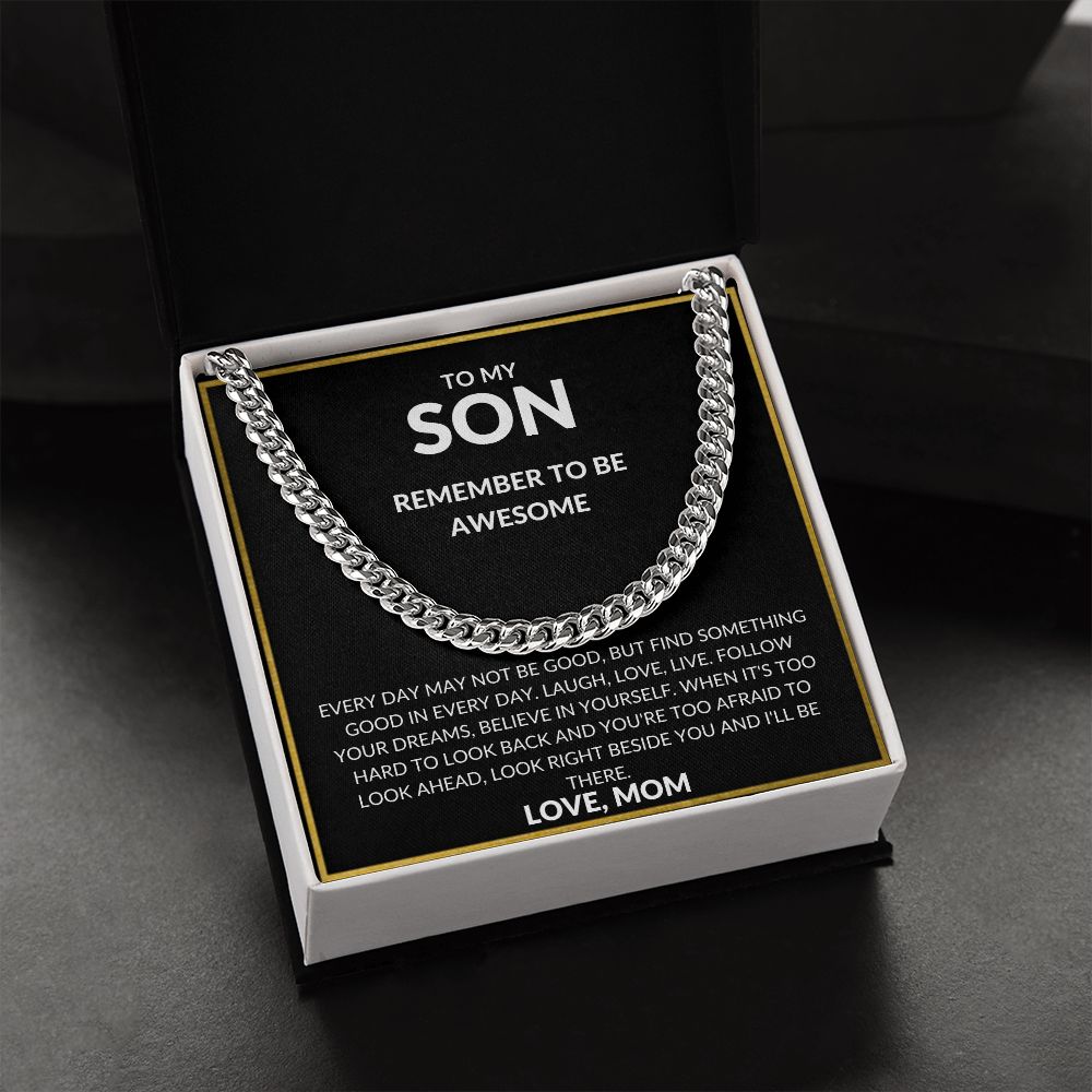 Son Cuban Necklace- Remember to be awesome