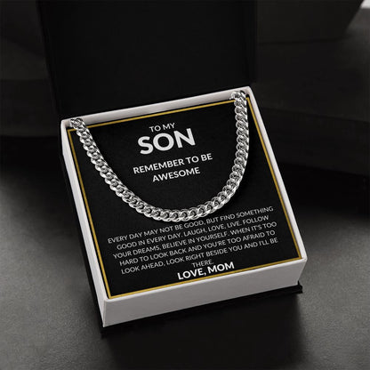 Son Cuban Necklace- Remember to be awesome