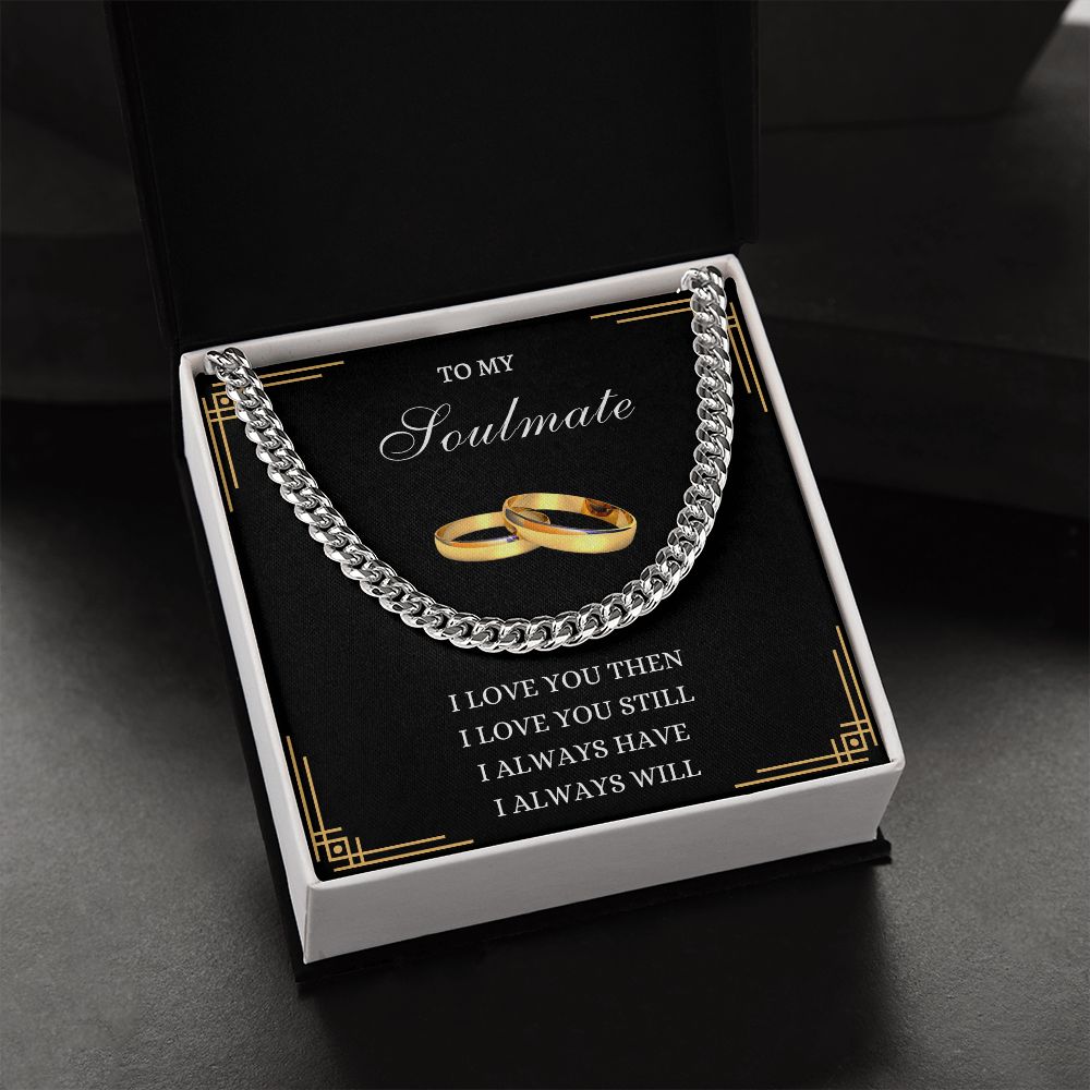Soulmate Gold Ring Cuban Link Necklace