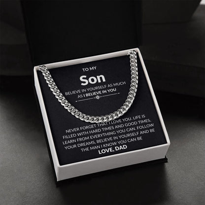 Believe in Yourself- Son Cuban link necklace