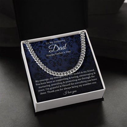 To My Dad | My Strength, My Role Model & My Friend | Cuban Link Chain | Unique Gift For Dad