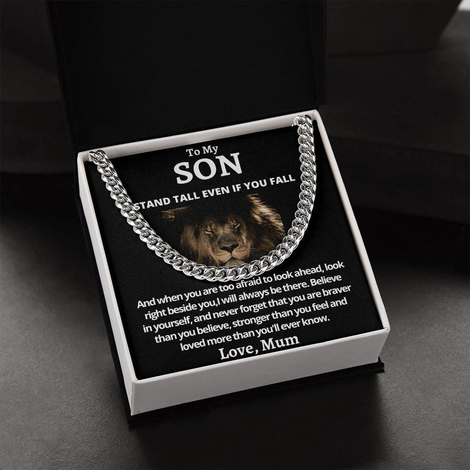 Cuban Link Chain (Stainless Steel) Gift For Son Gift For Mom, necklace For Wife, Gift For Mother's Day