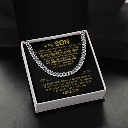 To My Son Gift From Dad | Most Beautiful Chapters | Cuban Link Chain Necklace