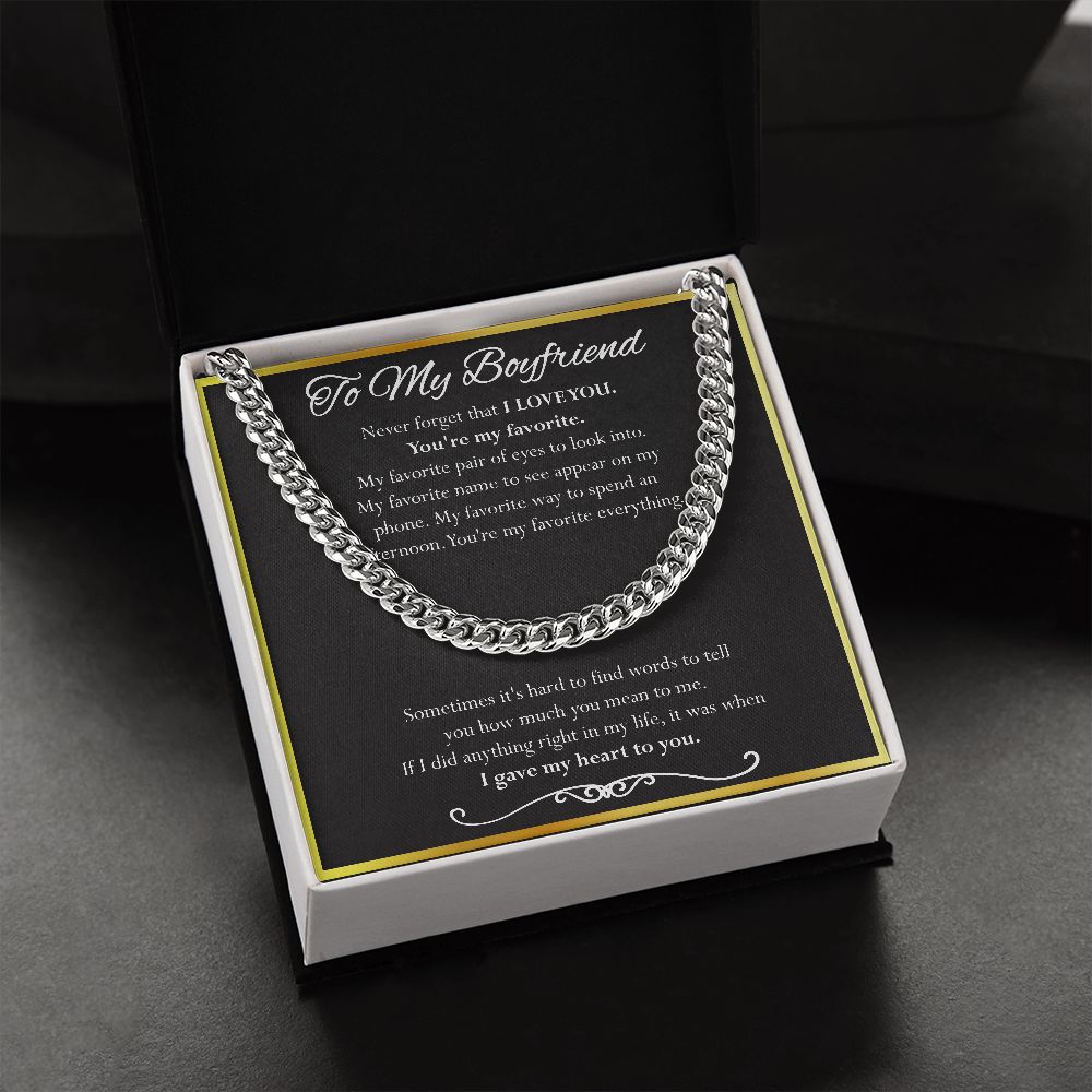 Cuban Link Chain Gift For Boyfriend. Gift For Mom, necklace For Wife, Gift For Mother's Day