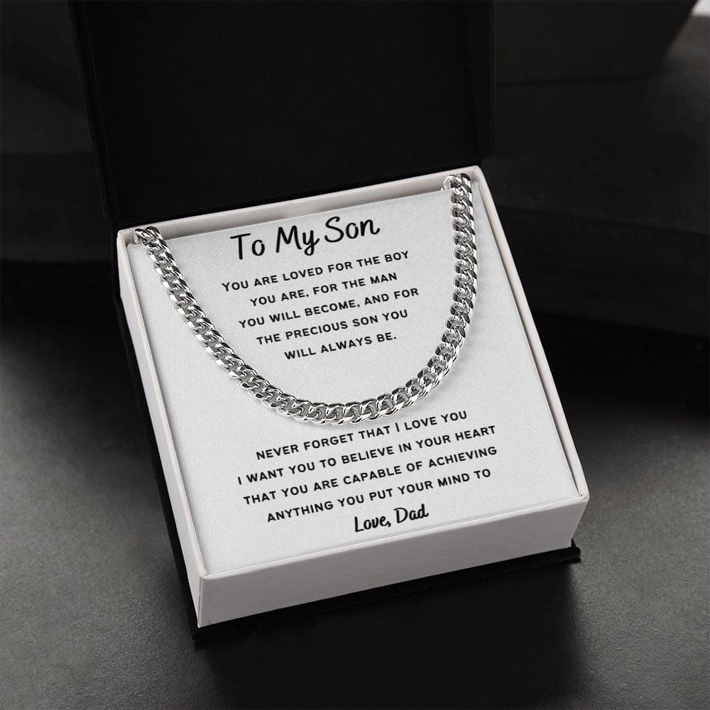 Cuban Link Chain For My Son, Love Dad Gift For Mom, necklace For Wife, Gift For Mother's Day