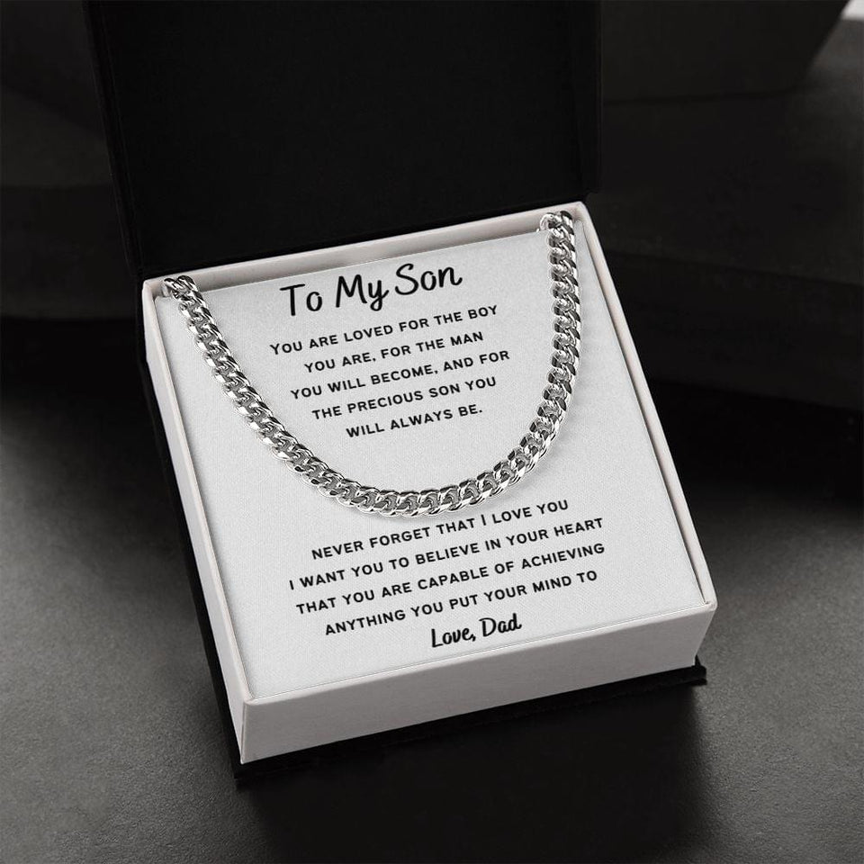Cuban Link Chain For My Son, Love Dad Gift For Mom, necklace For Wife, Gift For Mother's Day