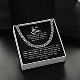 To My Son Gift From Mom I Proudest Moment For me I Cuban Link Chain Necklace