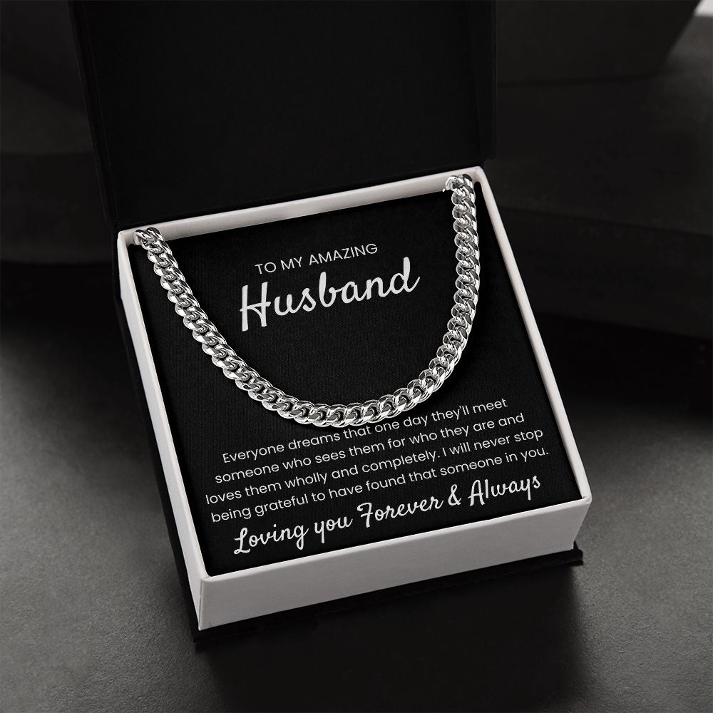 Found That Someone In You - Length Adjustable Cuban Link Chain For Husband