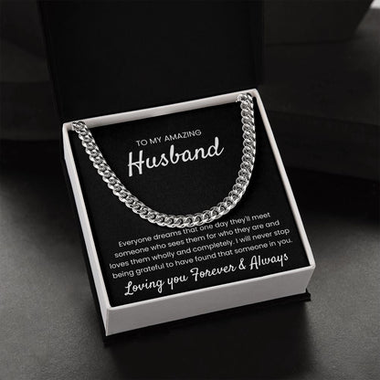 Found That Someone In You - Length Adjustable Cuban Link Chain For Husband