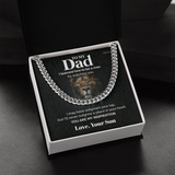 Pamaheart- To my Dad - My Inspiration - Cuban Link Chain, Gift For Man, Husband, Gift For Birthday, Christmas