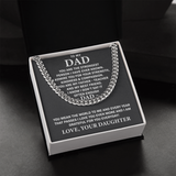 To My Dad - You are my father teacher and my best friend, Gift for Dad, Birthday Gift, Father's Day Gift, Cuban Link Chain Necklace