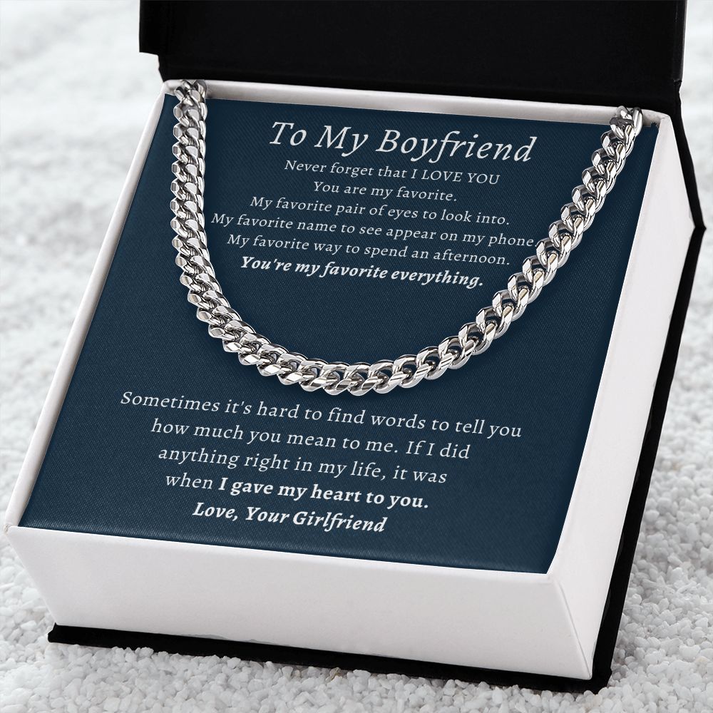 Boyfriend Cuban Link Chain- My Favorite everything