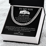 Loved More Than You Will Ever Know - Length Adjustable Cuban Link Chain For Son
