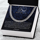 To My Dad | My Strength, My Role Model & My Friend | Cuban Link Chain | Unique Gift For Dad