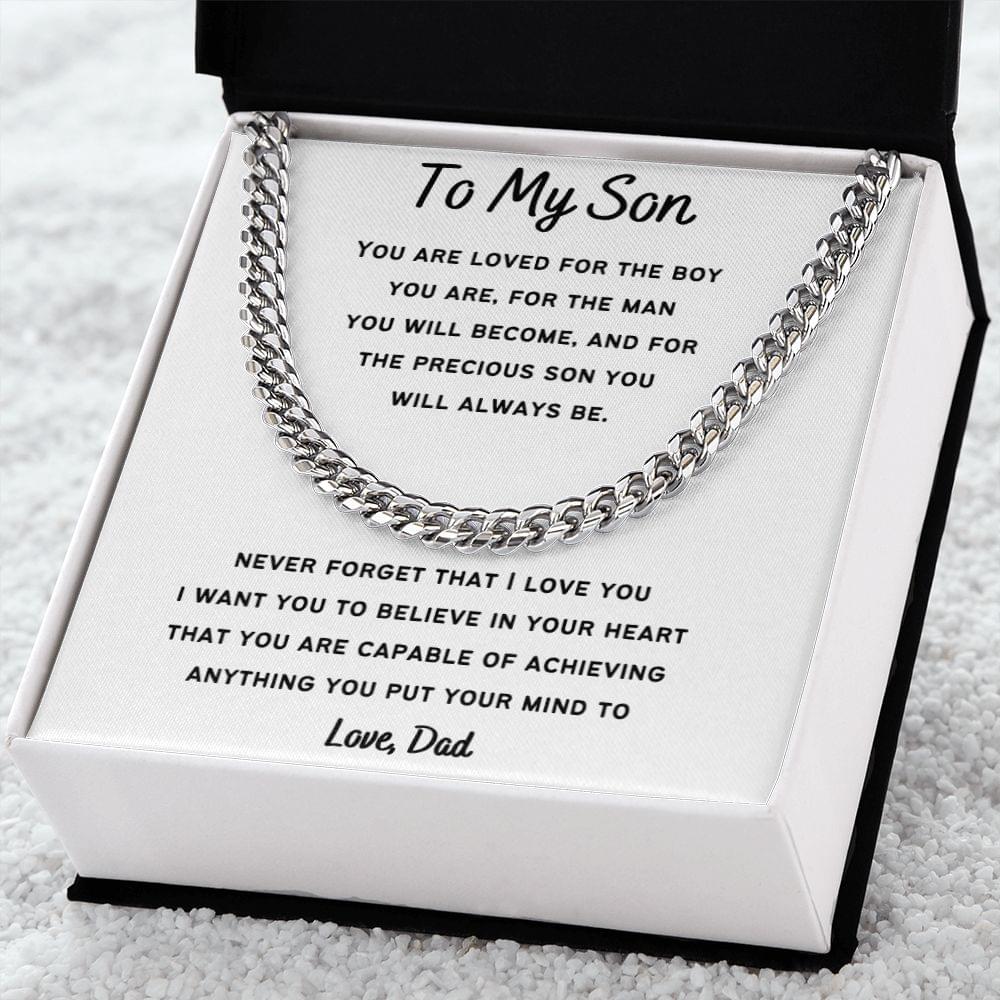 Cuban Link Chain For My Son, Love Dad Gift For Mom, necklace For Wife, Gift For Mother's Day