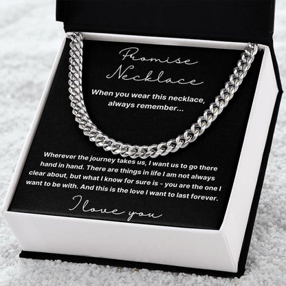 Hand In Hand - Length Adjustable Cuban Link Chain For Your Husband/Soulmate/Boyfriend