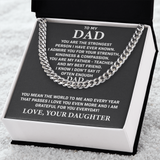 To My Dad - You are my father teacher and my best friend, Gift for Dad, Birthday Gift, Father's Day Gift, Cuban Link Chain Necklace