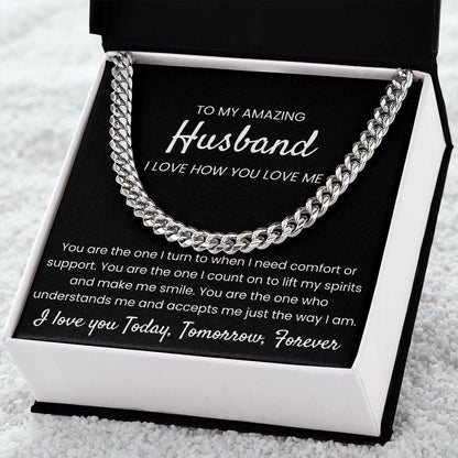I Love How You Love Me - Length Adjustable Cuban Link Chain for Husband