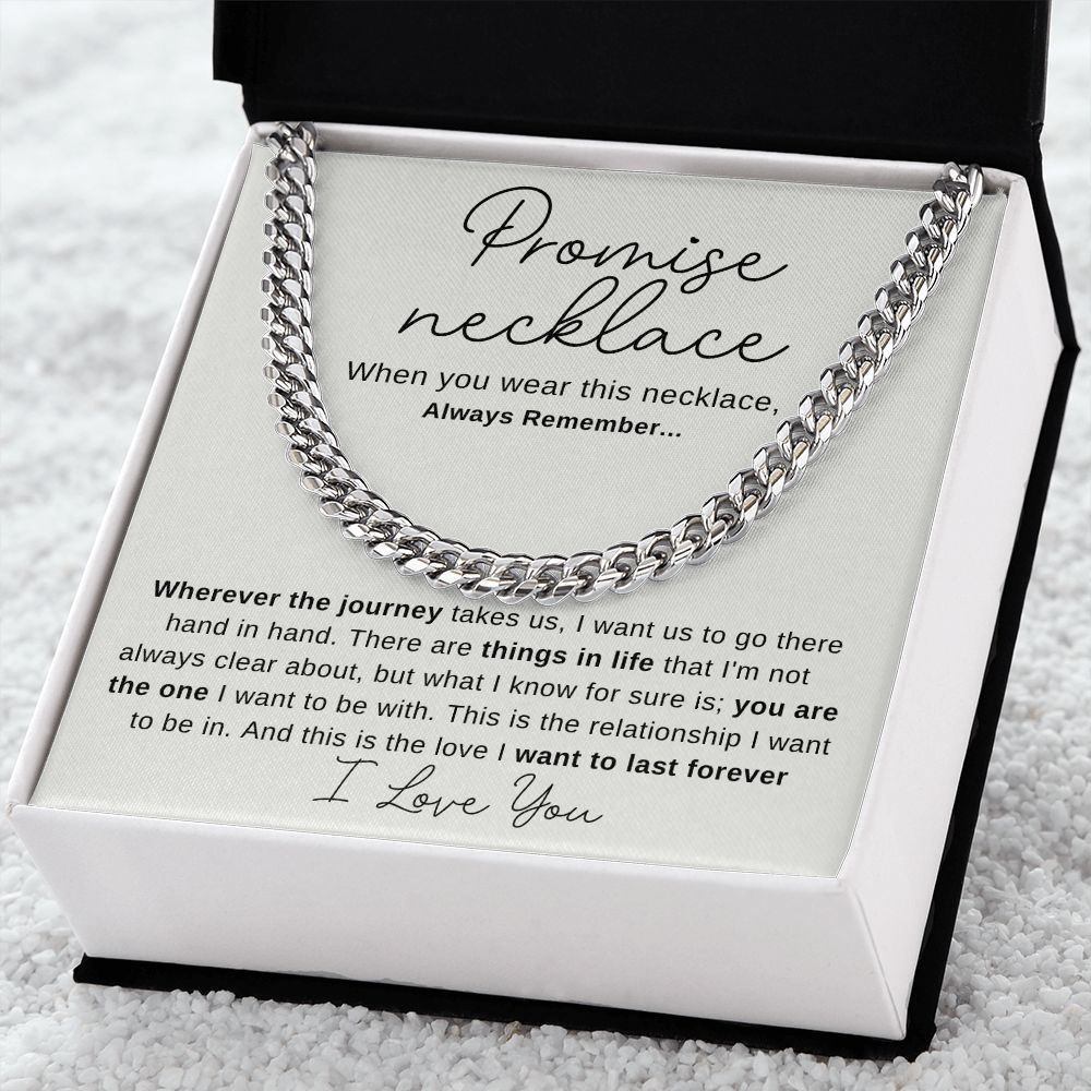 Promise Necklace Cuban link chain